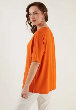 LELA LOOSE FIT - Bluse - Orange -LELA Verkaufsshop e65f059e91c540bc9e065ce3e98494a6