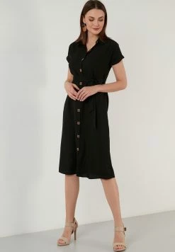 LELA REGULAR FIT DRESS 6235243 - Blusenkleid - Black -LELA Verkaufsshop e703f29f67114115af241fe0300d6d18