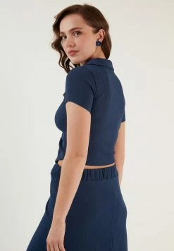 LELA SLIM FIT - Bluse - Indigo -LELA Verkaufsshop e8472ce9185f442abce0a94e8fb86d7b